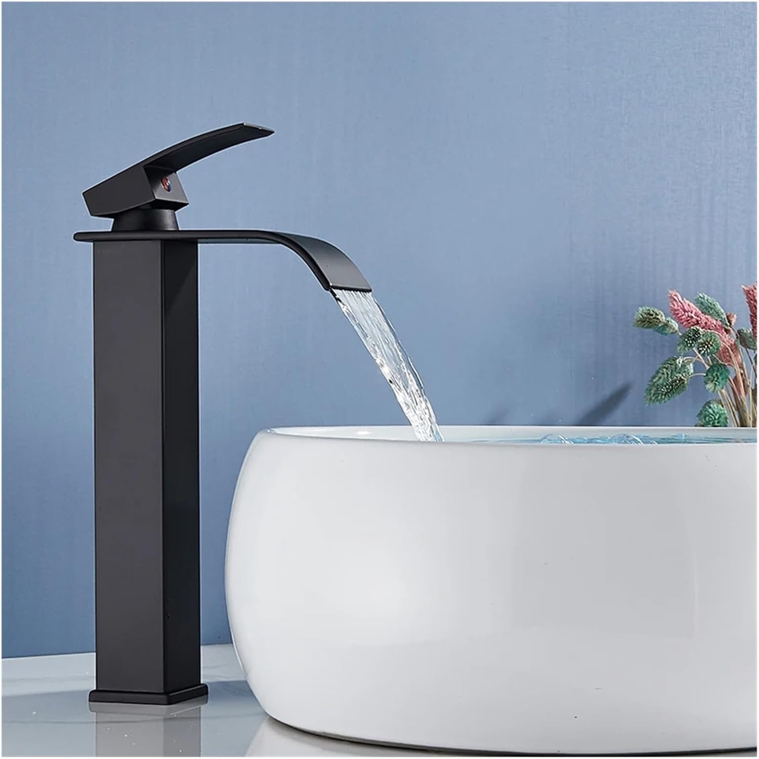 Robinet haut cascade pour vasque salle de bain en laiton