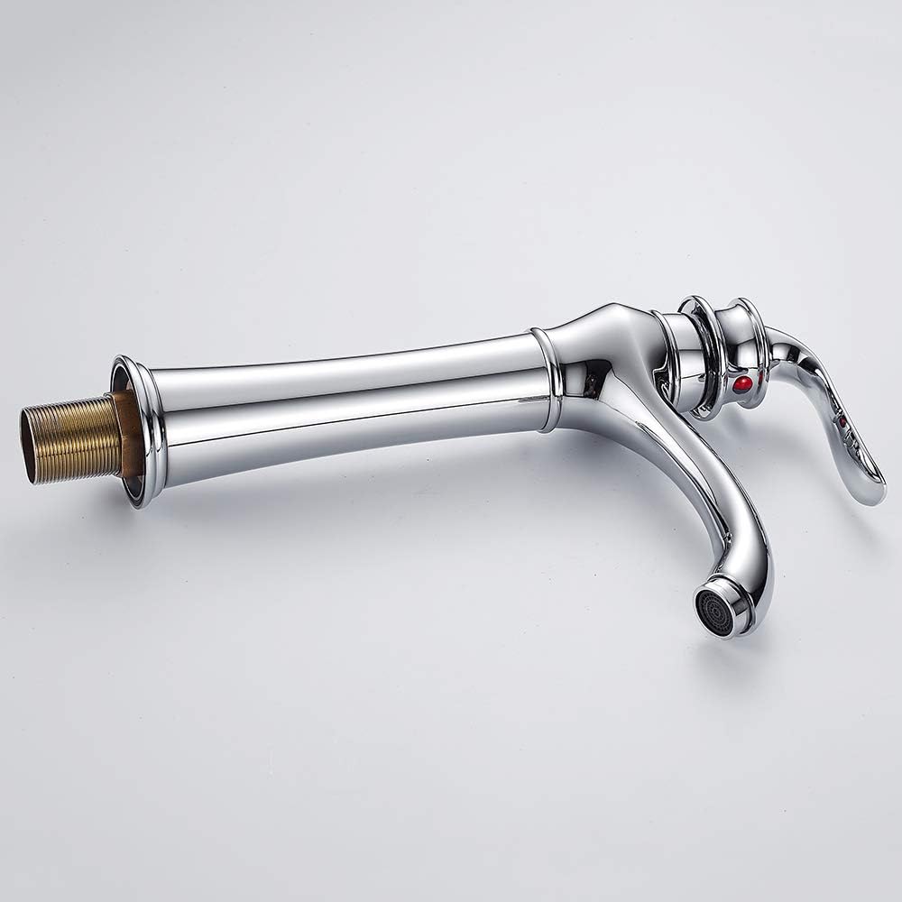 Robinet haut vintage pour vasque salle de bain en laiton