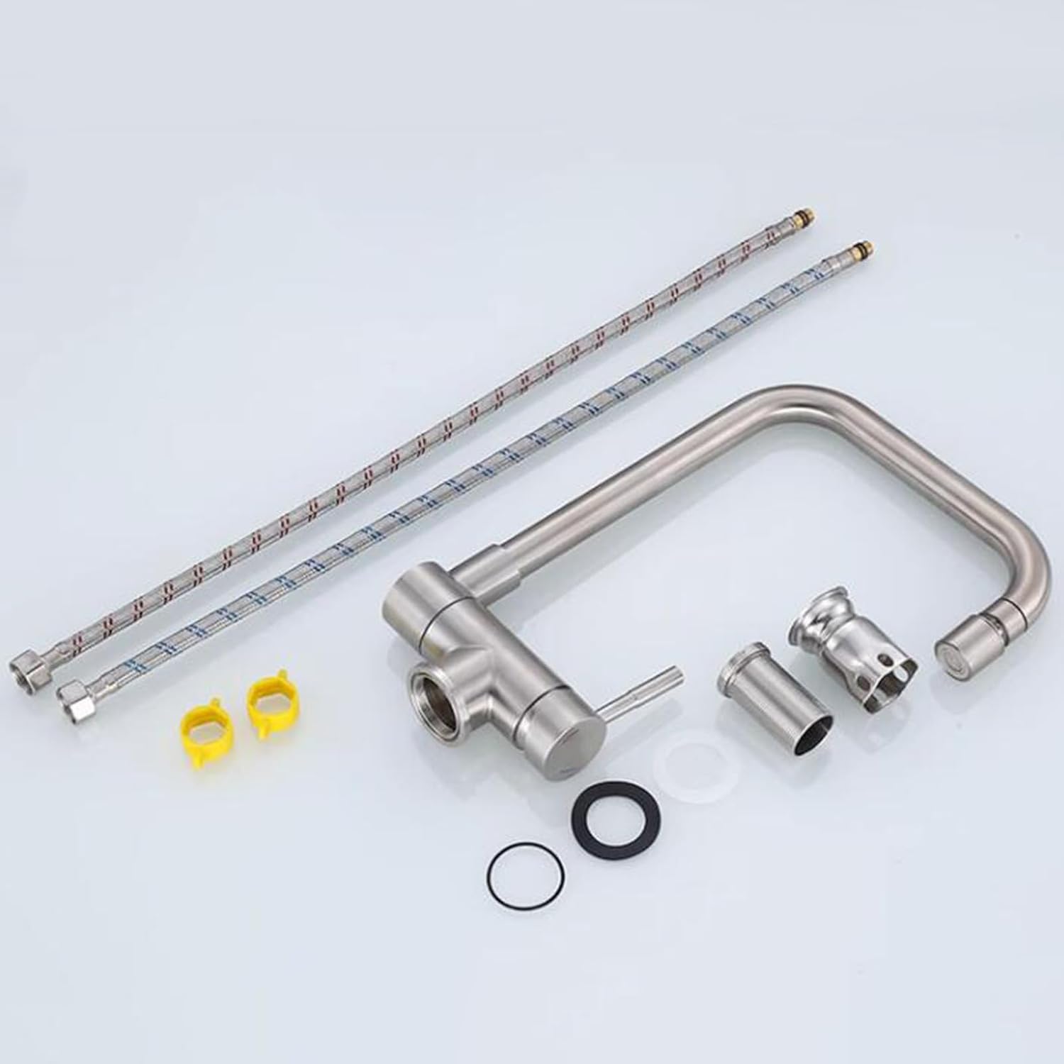 Robinet cuisine pliable sous fenêtre laiton