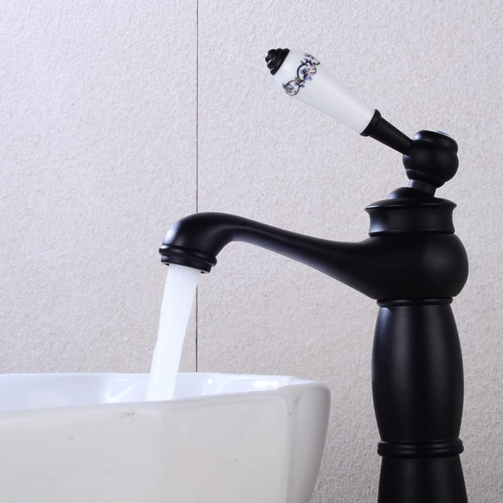 Robinet haut vintage pour vasque salle de bain en laiton