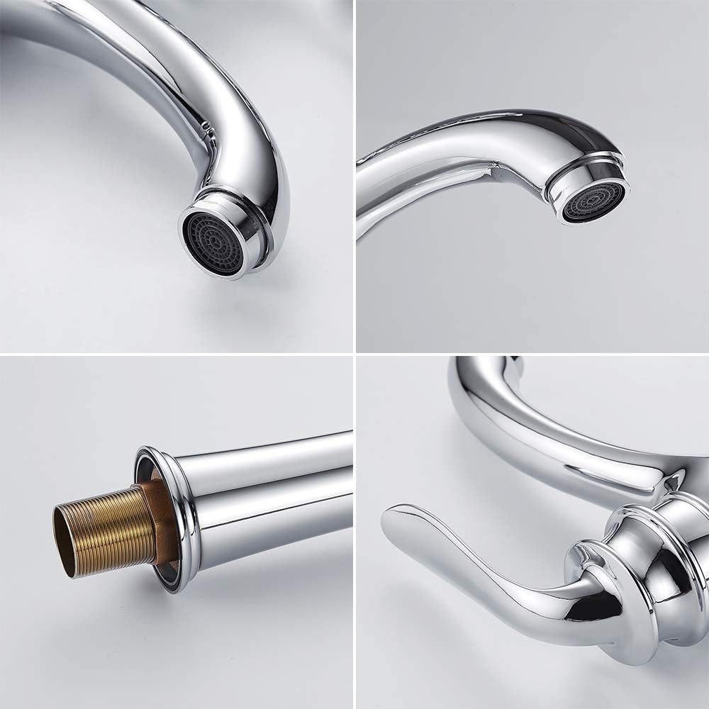 Robinet haut vintage pour vasque salle de bain en laiton