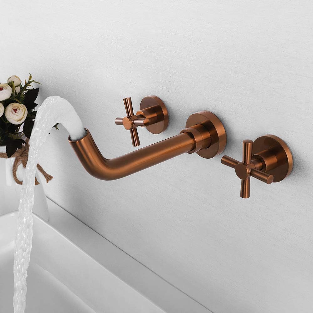 Robinet mural pour salle de bain mural en laiton