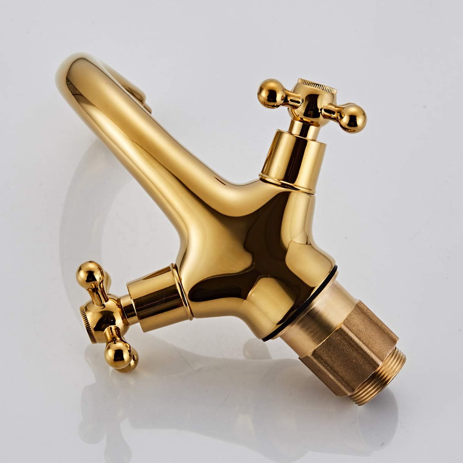 Robinet vintage pour salle de bain en laiton