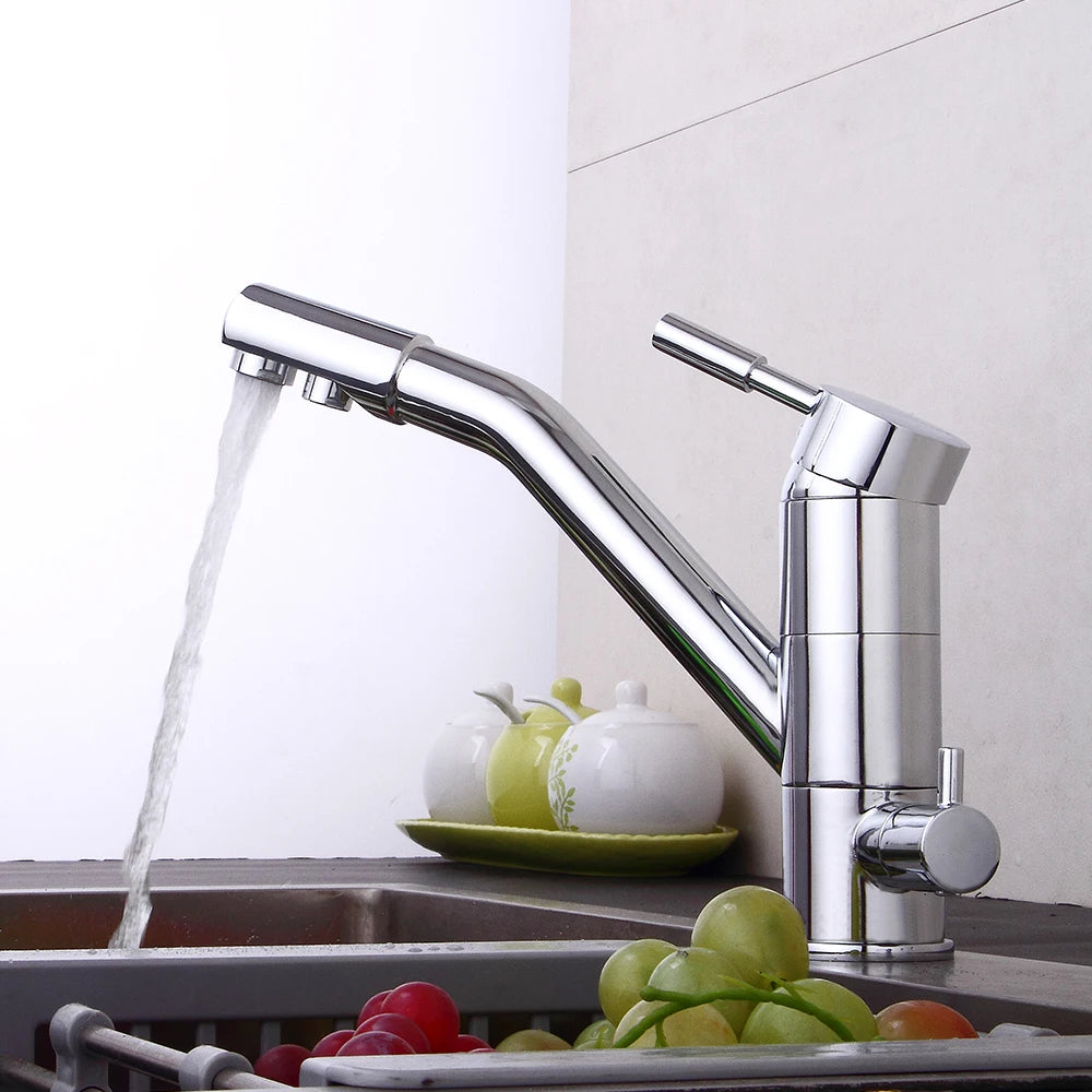 Robinet cuisine purificateur d'eau en laiton