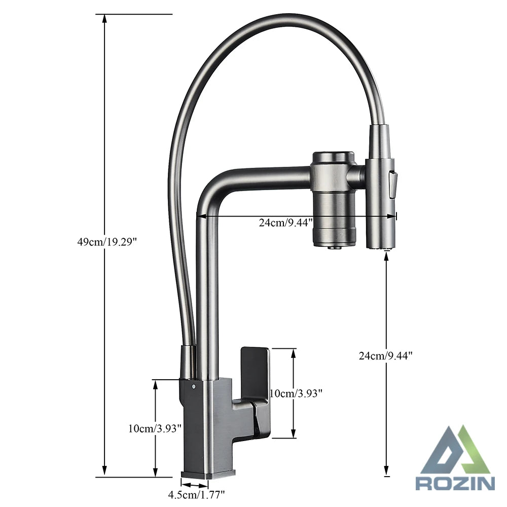Robinet cuisine flexible en laiton
