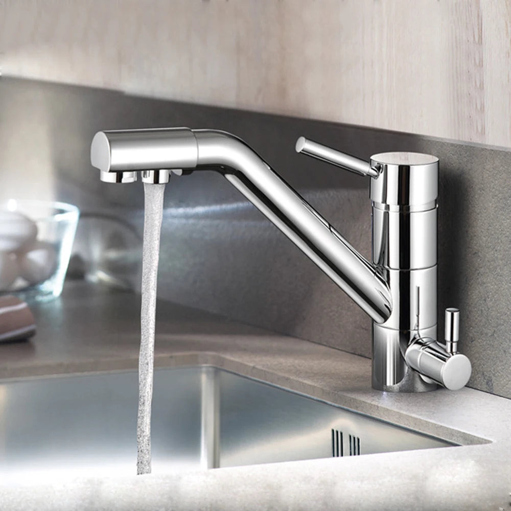 Robinet cuisine purificateur d'eau en laiton
