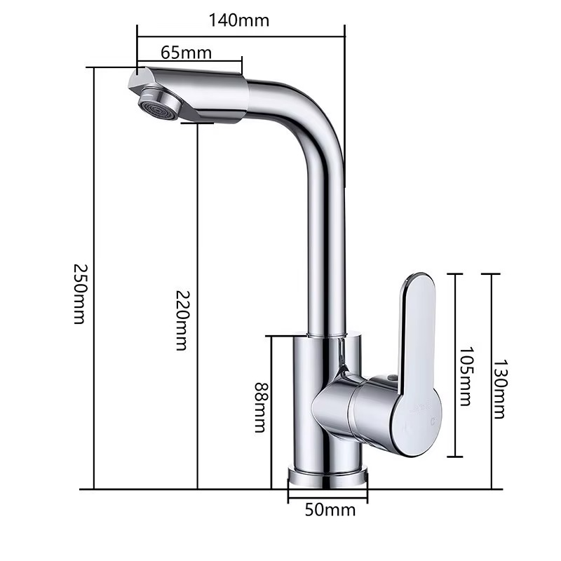 Robinet salle de bain en laiton