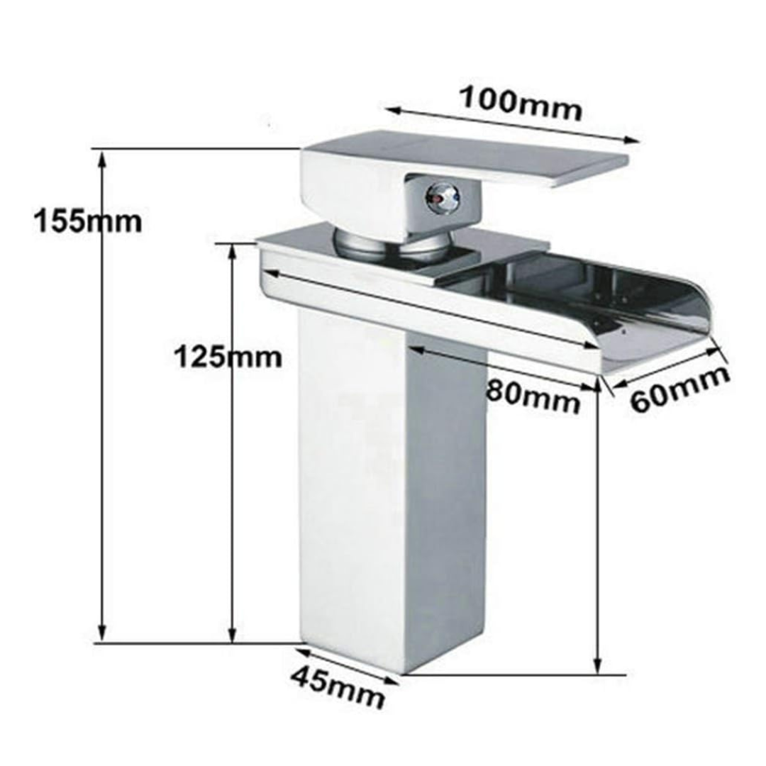 Robinet cascade pour salle de bain en laiton
