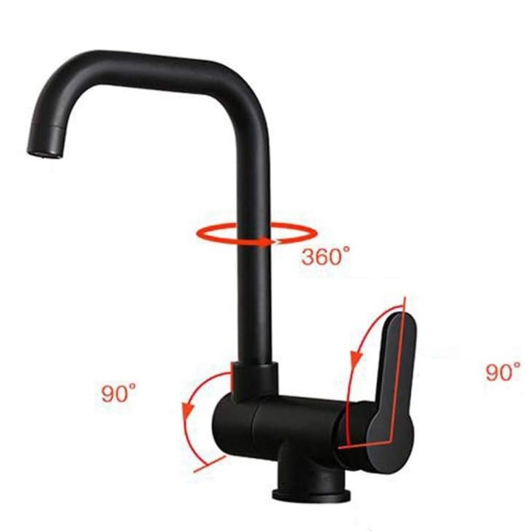 Robinet cuisine pliable sous fenêtre laiton