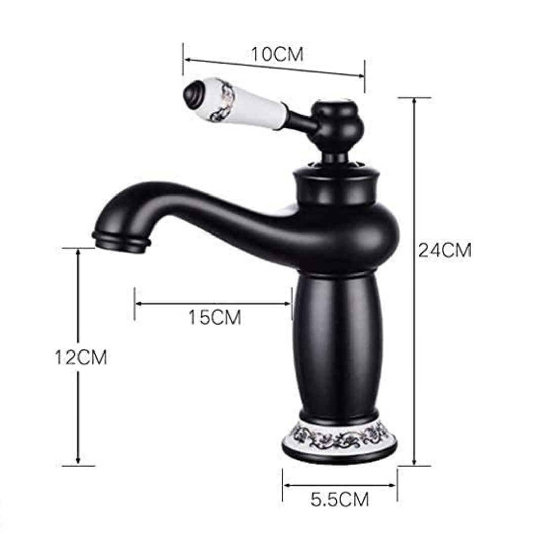 Robinet vintage pour salle de bain en laiton