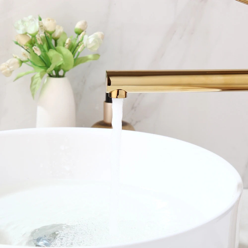 Robinet haut pour vasque salle de bain en laiton