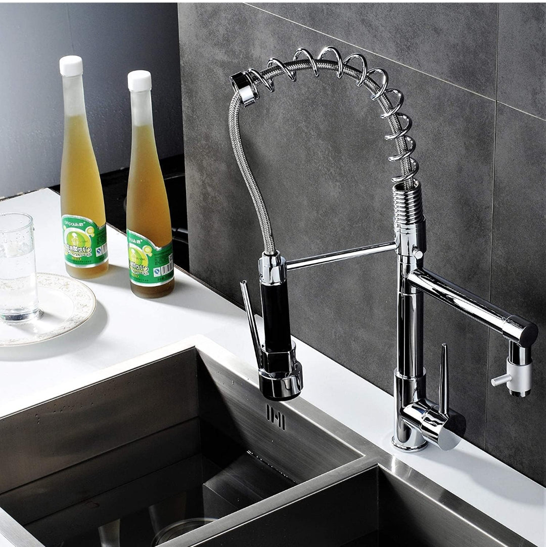 Robinet cuisine flexible en laiton