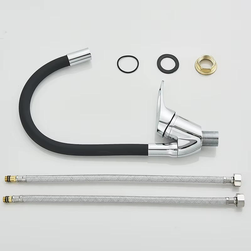 Robinet de cuisine flexible en laiton