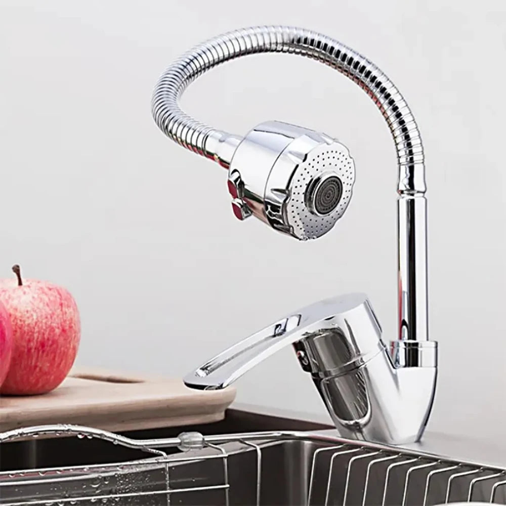 Robinet flexible pour cuisine col de cygne en laiton