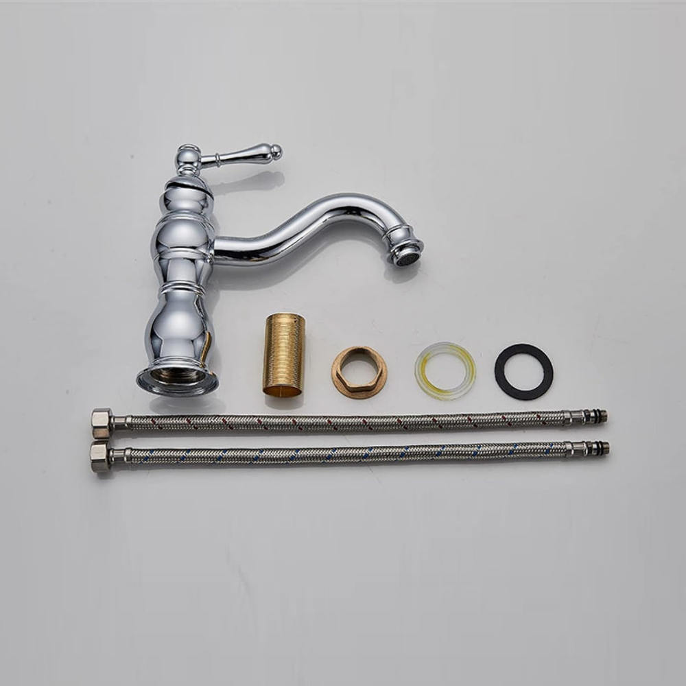 Robinet vintage pour salle de bain en laiton