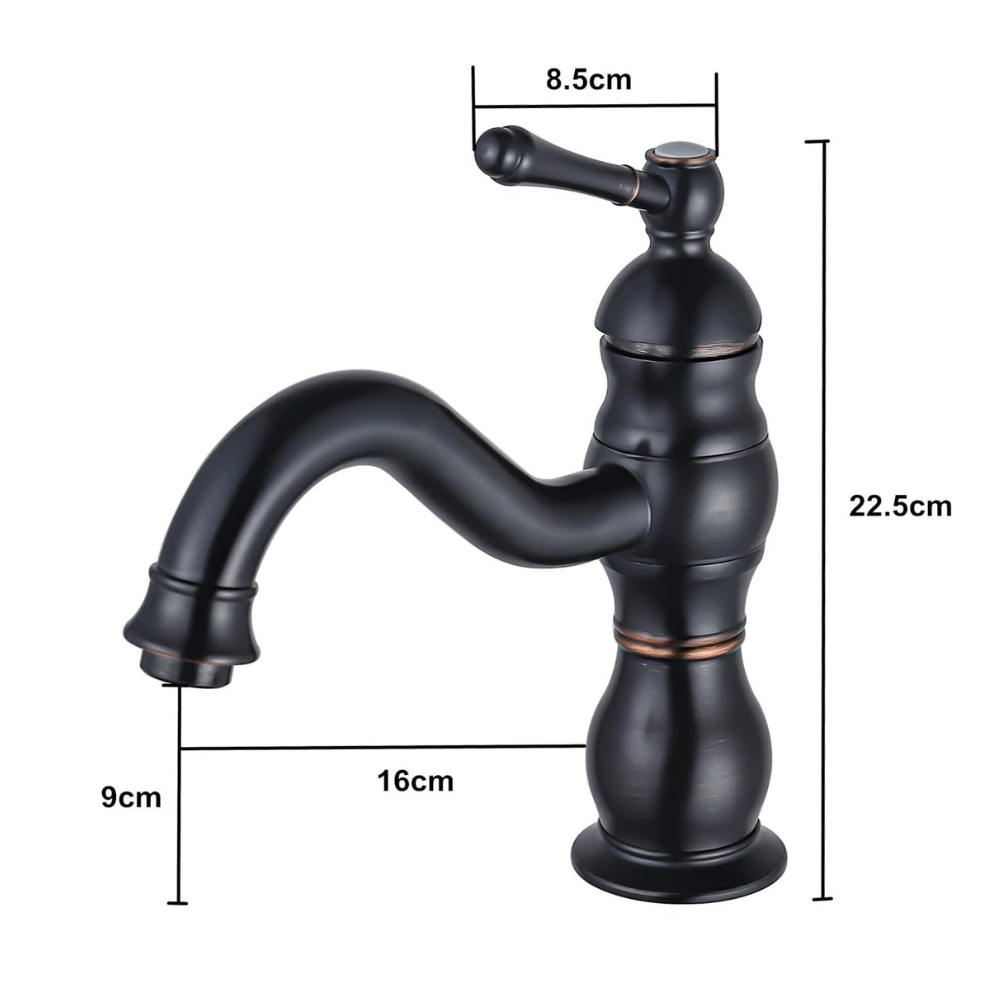 Robinet vintage pour salle de bain en laiton