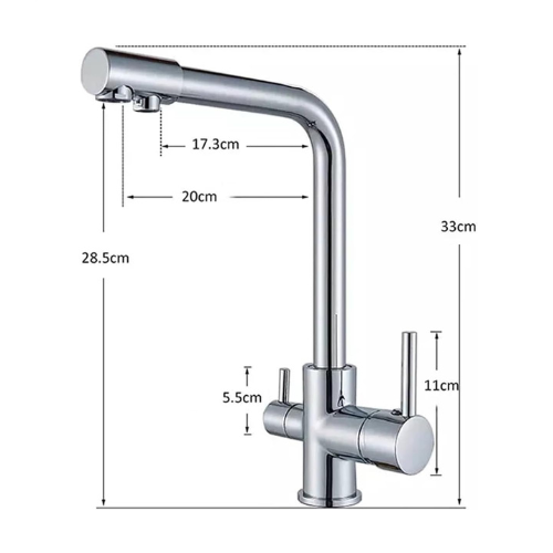 Robinet cuisine purificateur d'eau en laiton