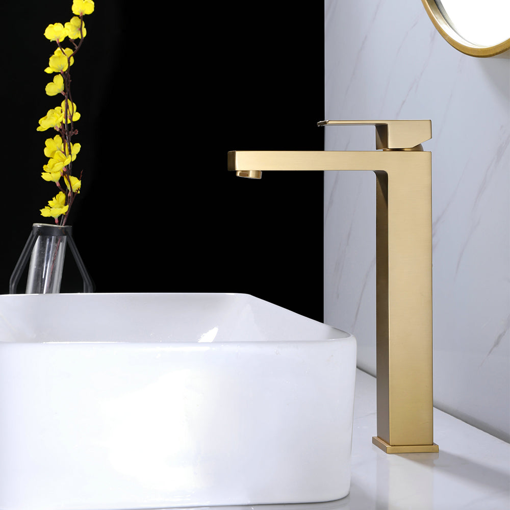 Robinet haut pour vasque salle de bain en laiton