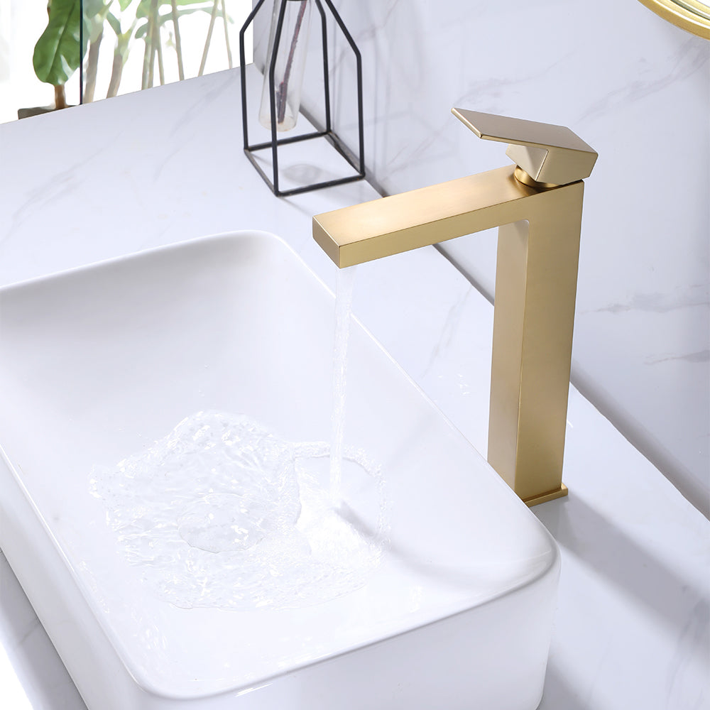 Robinet haut pour vasque salle de bain en laiton