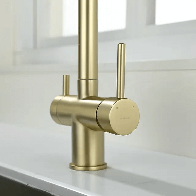 Robinet cuisine flexible purificateur d'eau en laiton