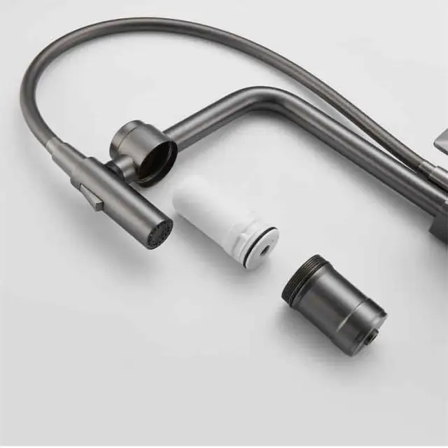 Robinet cuisine flexible en laiton