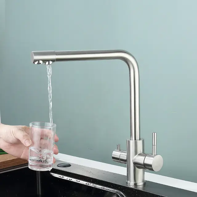 Robinet cuisine purificateur d'eau en laiton