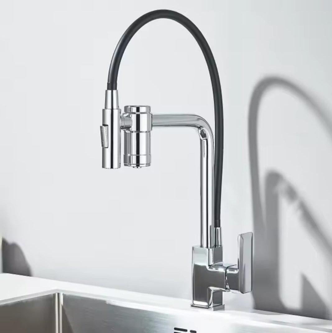 Robinet cuisine flexible en laiton