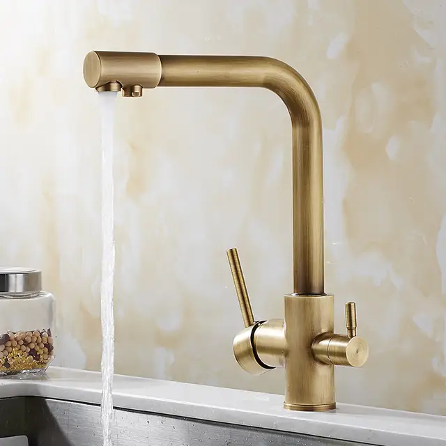 Robinet cuisine purificateur d'eau en laiton