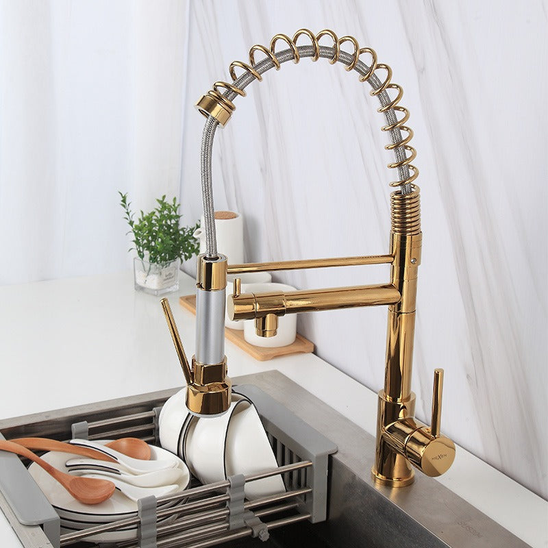 Robinet cuisine flexible en laiton
