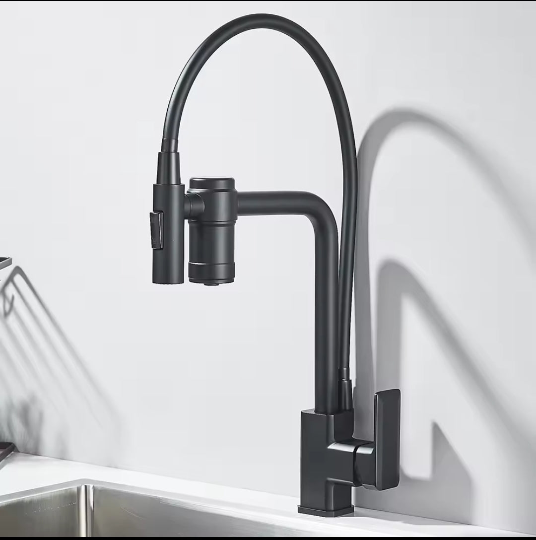 Robinet cuisine flexible en laiton