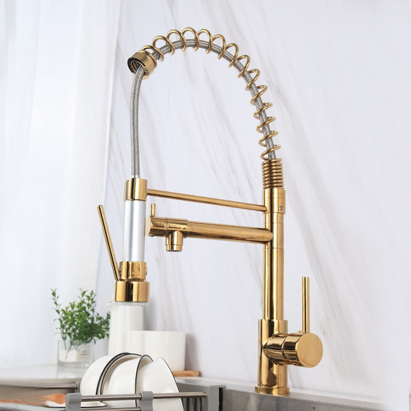 Robinet cuisine flexible en laiton