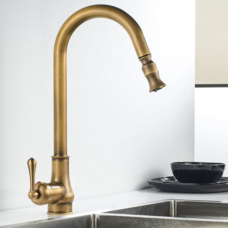 Robinet douchette vintage pour cuisine en laiton