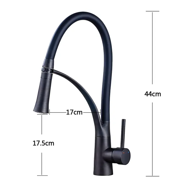 Robinet cuisine flexible 3 voies avec bec en silicone et 2 jets ajustables