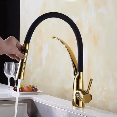 Robinet cuisine flexible 3 voies avec bec en silicone et 2 jets ajustables