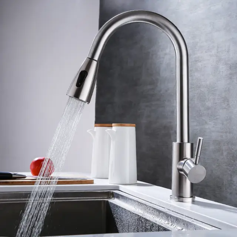 Robinet douchette extractible pour cuisine en inox