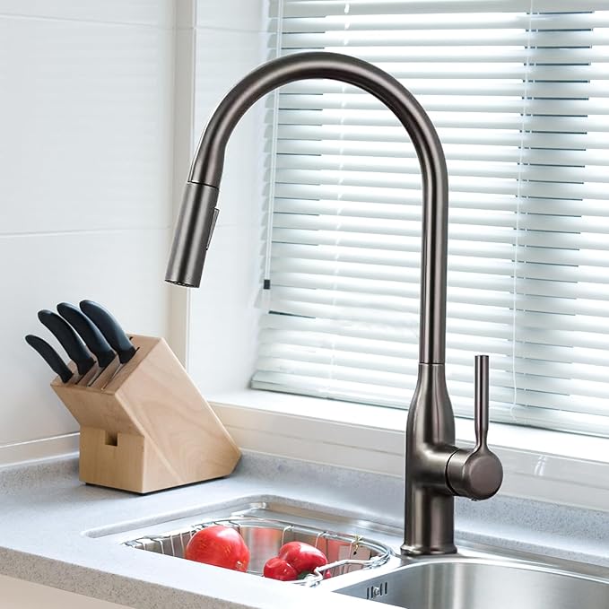 Robinet de cuisine avec douchette extractible en Laiton