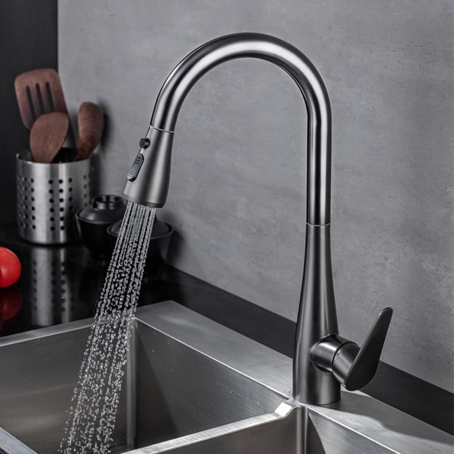 Robinet cuisine douchette 3 voies pour évier avec  jet modulable