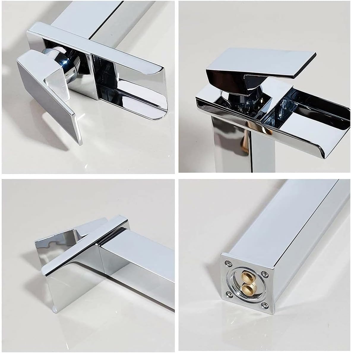 robinet haut cascade pour vasque salle de bain en laiton