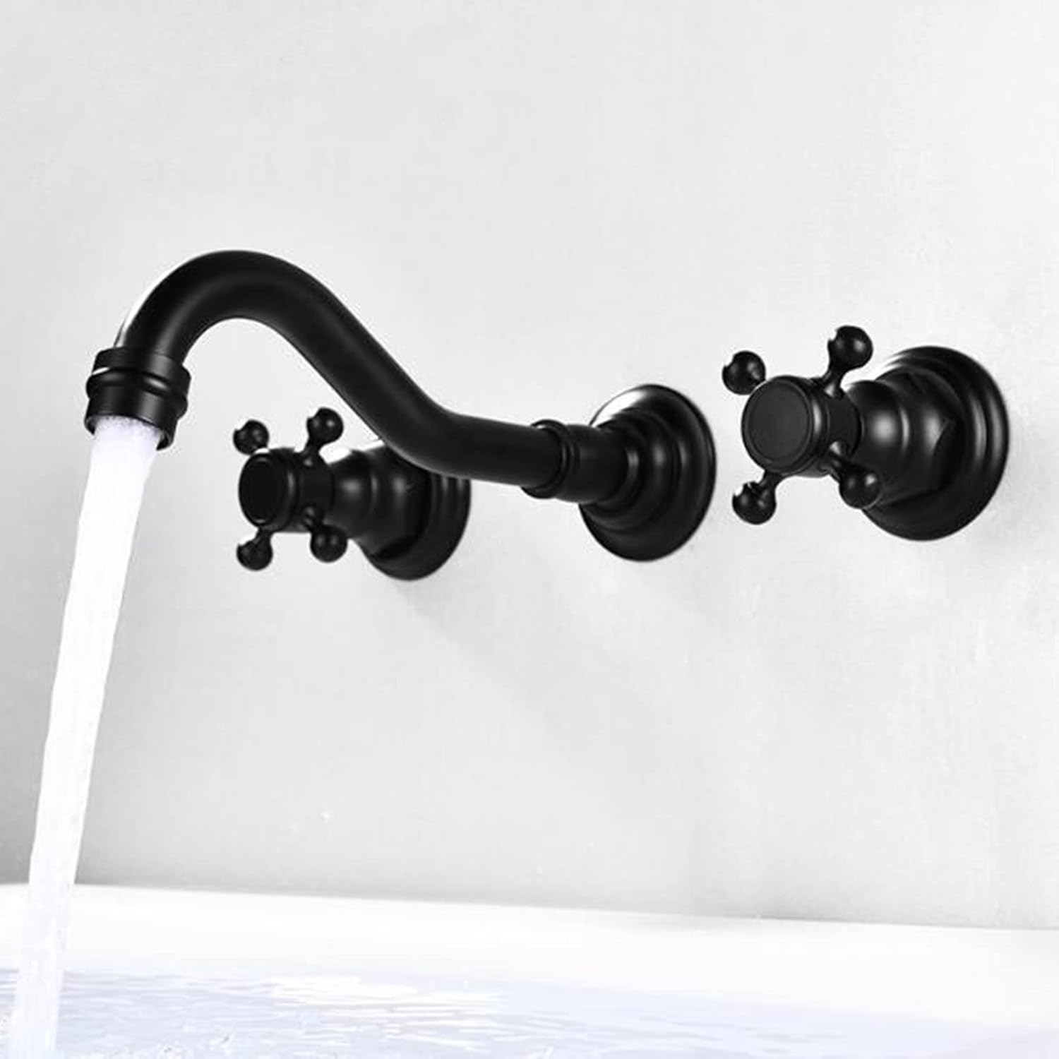 Robinet mural pour salle de bain en laiton