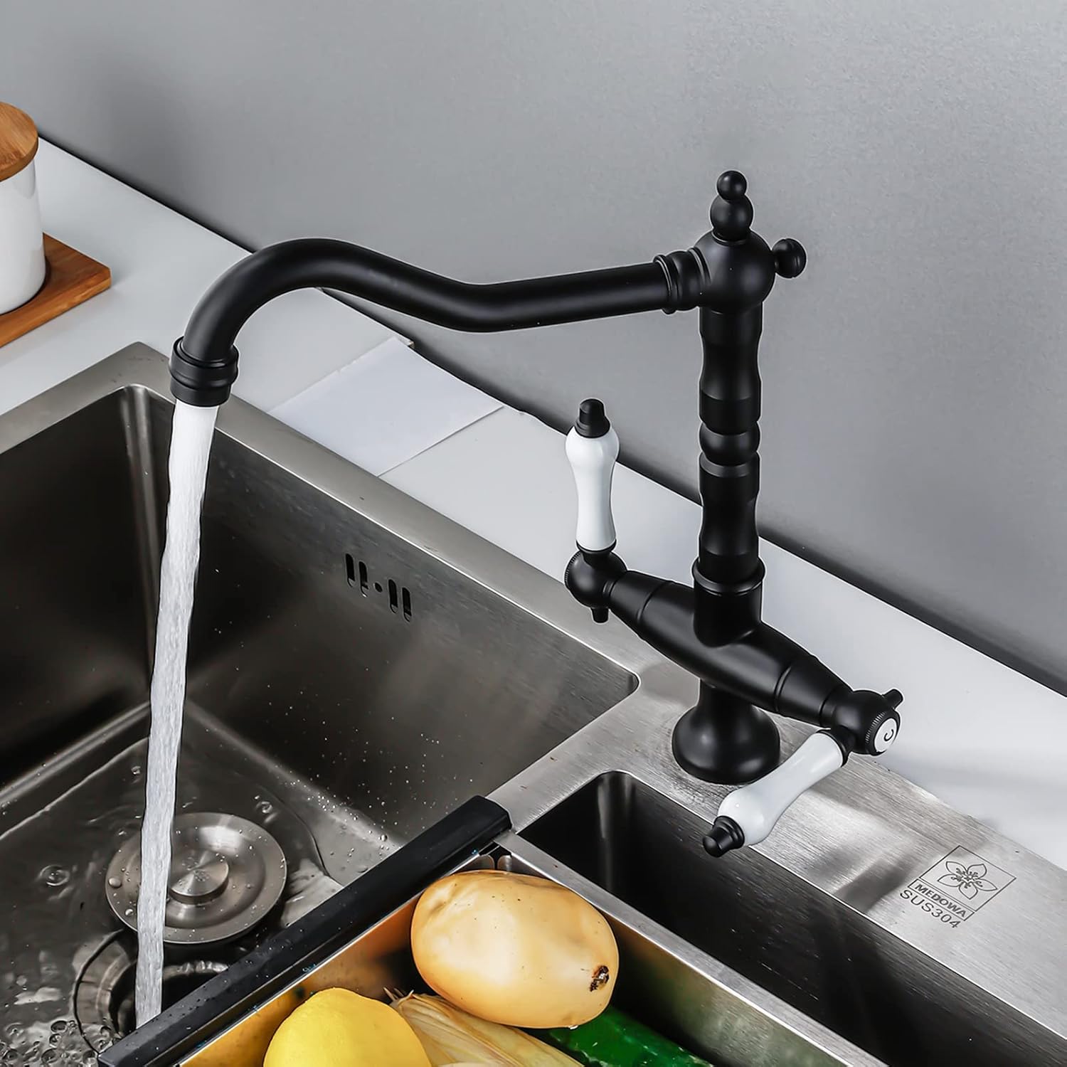 Robinet cuisine vintage purificateur d'eau en laiton