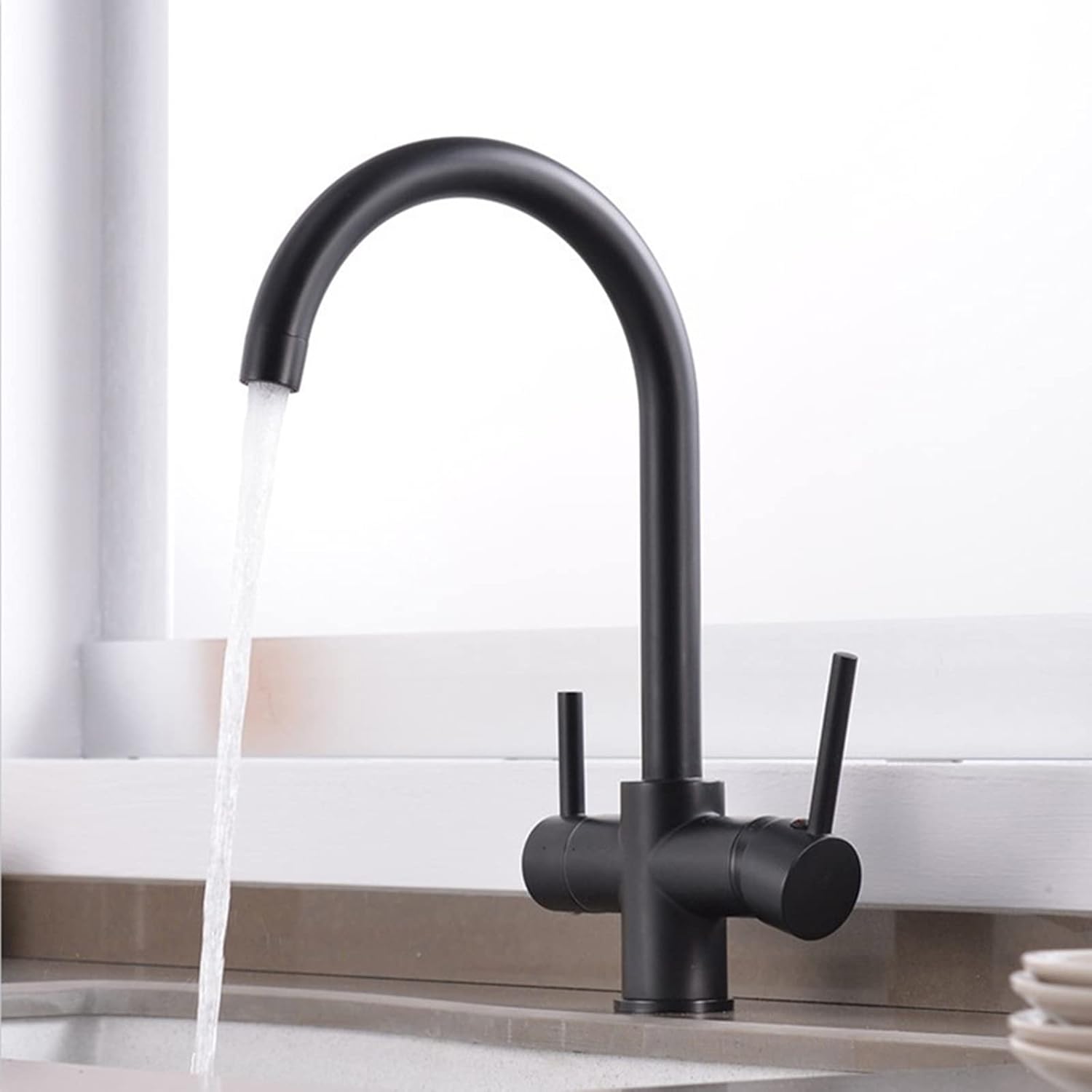 Robinet cuisine purificateur d'eau en laiton