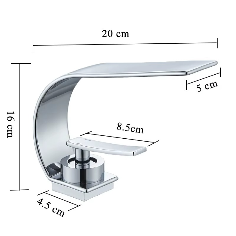 Robinet cascade salle de bain en laiton