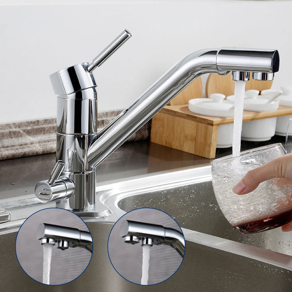 Robinet cuisine purificateur d'eau en laiton