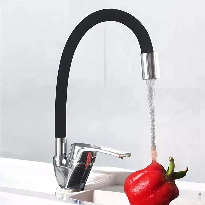 Robinet de cuisine flexible en laiton