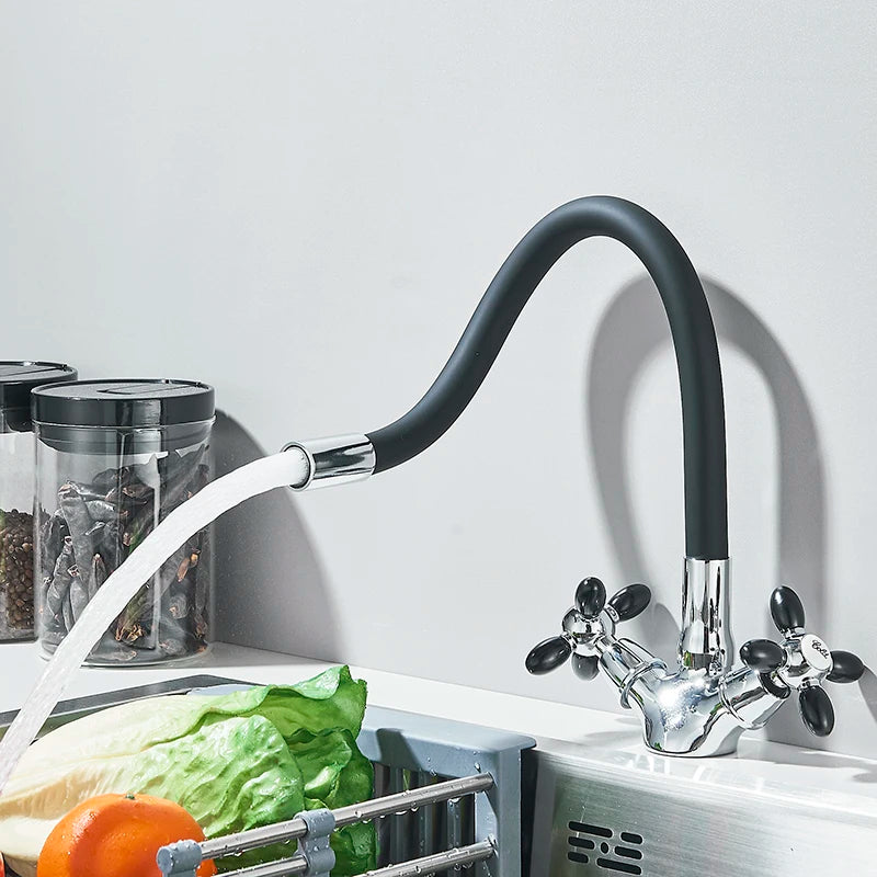 Robinet flexible pour cuisine en inox