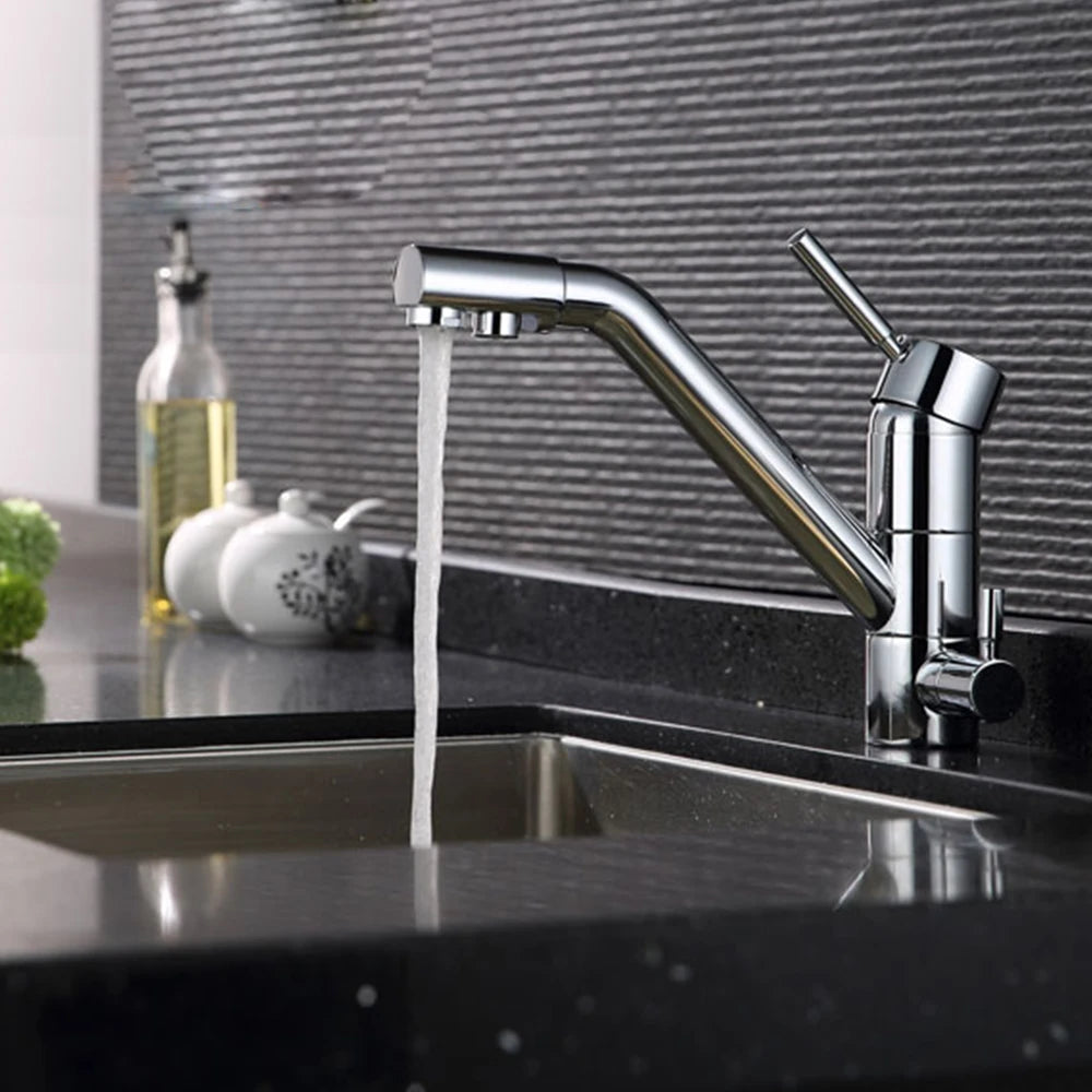Robinet cuisine purificateur d'eau en laiton