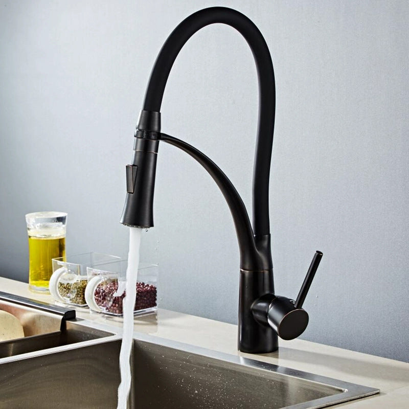 Robinet cuisine flexible 3 voies avec bec en silicone et 2 jets ajustables