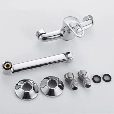 Robinet cuisine mural 3 voies en inox