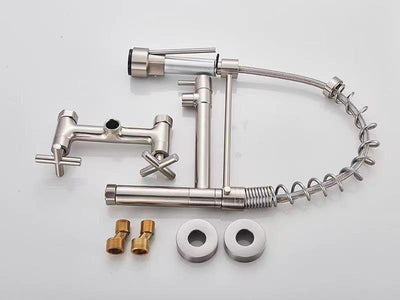 Robinet cuisine douchette mural 3 voies avec jet modulable