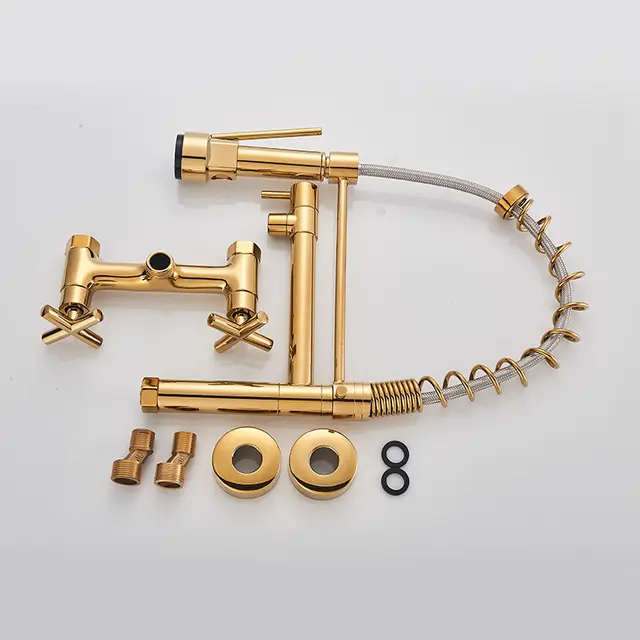 Robinet cuisine douchette mural 3 voies avec jet modulable